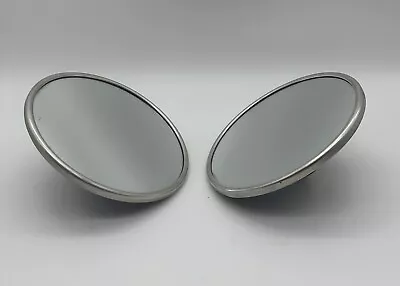 Vtg Pair Of Large Heavy Duty Circular Car Truck Side Mirrors 7 5/8in Across • $32.99