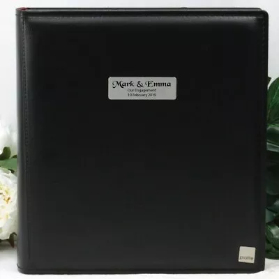 $85 • Buy Personalised Drymount Engagement Photo Album - Black - Made To Order Custom Gift
