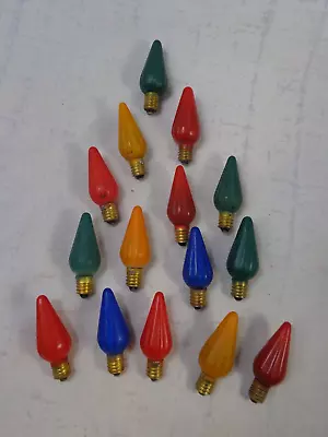 C6 Light Bulb Christmas GE Mazda Lot Of 15 Snow Cap Vintage 1920's • $9.99