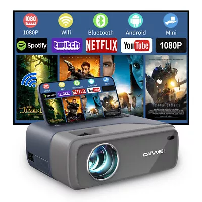 $468.99 • Buy Smart Android 9.0 Projector 4k Home Cinema Wifi BT Native 1080p Video Christmas