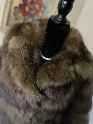 Vintage Genuine SABLE Mink Fur Coat Jacket Short Waisted STUNNING • $1425
