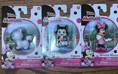 3 Disney Jr. Minnie Mouse & Friends Cake Toppers Figaro Cuckoo Snowpuff New • $5