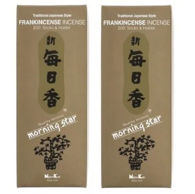 2 BOX Of Japanese Nippon Kodo Morning Star FRANKINCENSE Incense Total 400 Sticks • $17.95