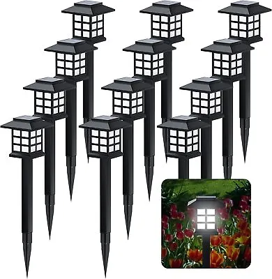 $16.99 • Buy 12 Pack Solar Path Lights Solar Waterproof Garden Lights Yard Landscape Light