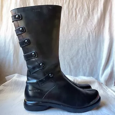 Merrell Tetra Launch Women's Waterproof Tall Leather Zip Boots Black Size 6 • $54.95