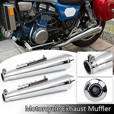 Universal Motorcycle Exhaust Pipe Muffler Silencer Fits For Suzuki Harley 2pcs • $119.99