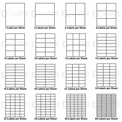 £99.99 • Buy Address Labels Stickers White A4 Sheets Self Adhesive Inkjet Paper Laser Printer
