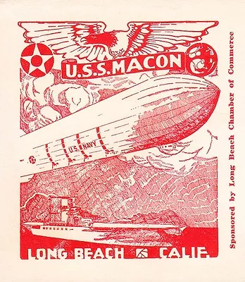 Airship Zeppelin USS Macon USS Lexington Sighting Ship CDS ONLY 663 Made Cover Á • $55