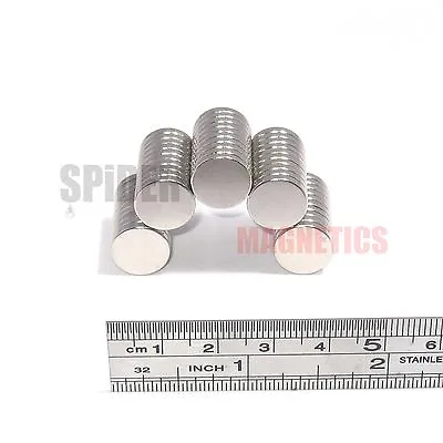 Magnets 12x2 Mm Neodymium Disc Strong Round Craft Fridge Magnet 12mm Dia X 2mm • £5.69