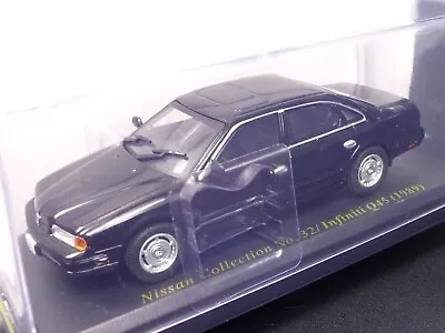 Nissan Infiniti Q45 1989 Black 1/43 Scale Box Mini Car Display Diecast Vol 32 • $49.80