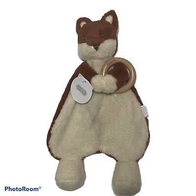 Mud Pie Fox Woobie Wood Teether Security Blanket Minky Fleece Lovey New  • $21.95