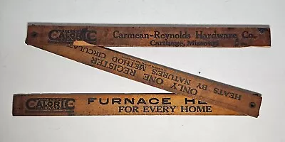 Vintage Tri-Fold Advertising Wooden Ruler • $11.98