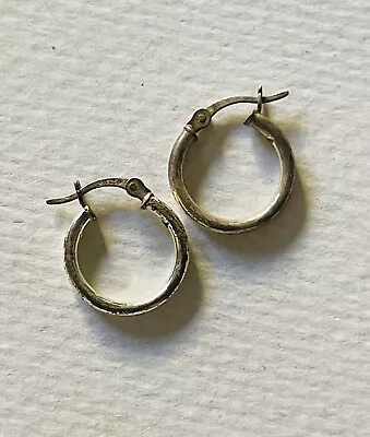 🌿Vintage Sterling 925 Hoop Earrings • $1