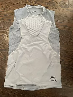 Boys McDavid Hexpad Grey Heart Guard Chest Protector Baseball Shirt Youth XL • $14.99