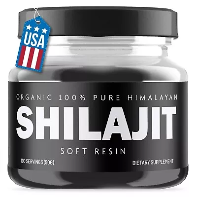 Organic 100% Pure Himalayan Shilajit Soft Resin - 50 GRAMS + Measuring Spoon • $61.98