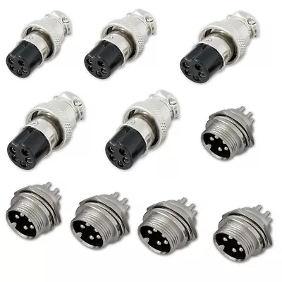 5 PCS 5 Pin Female & Male Microphone Connector For CB Radio Ham Plug • $13.99