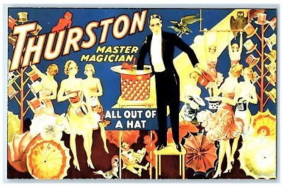 Thurston Master Magician All Out Of A Hat Unposted Vintage Postcard • $29.95