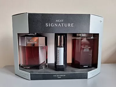 Men’s Next Signature Eau De Parfums 100ml 10ml & Body Wash 200ml Gift Set - New • £18