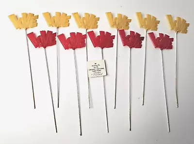 VTG Hallmark Lot Of 11 Valentines Day Plastic Pick Cupcake Cake Topper Love • $17.95