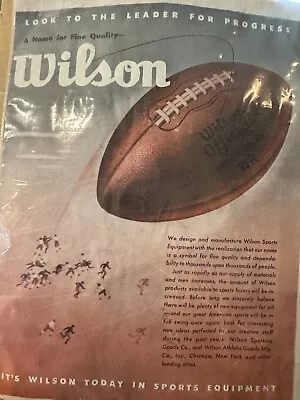 Football Ad Wilson Vintage Decent Condition Seller Pays Shipping • $10