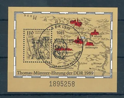 East Germany 1989 500th Birth Anniversary Of Thomas Muntzer M/S Used. Sg MSE2938 • $1.87