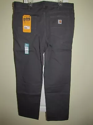 NEW Carhartt Gray Rugged Flex Relaxed Fit Canvas Work Pants BN2517-M Mens 40x34 • $35