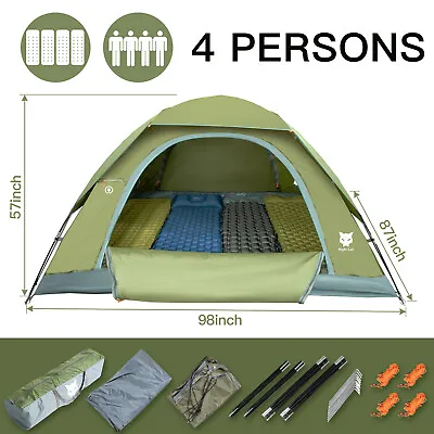 3-4 Person Man Family Camping Waterproof Tent Fast Install For Outdoor Hiking • $99.98