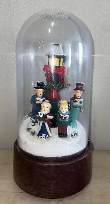 VINTAGE Musical Air Snow Globe Christmas Carolers Holiday Decor WORKS! • $22
