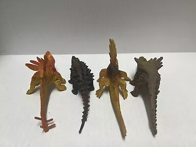 Vintage Dinosaurs Set Of 4 Made In Hong Kong Small Ferocious Looks • $29.98