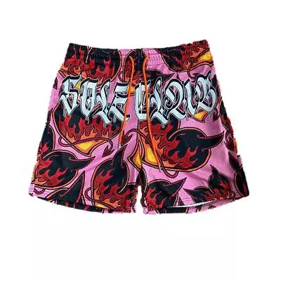 Sole Club Evil Hearts Mesh Shorts Bravest Graphic Short Pink Red Yeezy 6  • $39.60