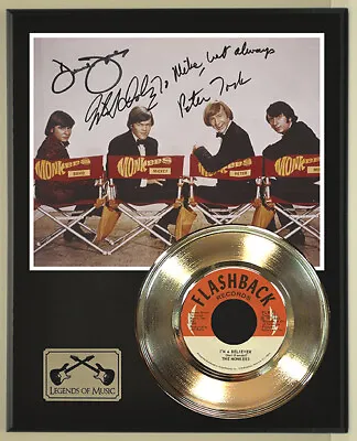 Monkees  I'm A Believer  Reproduction Signed Record Display Wood Plaque • $99.95