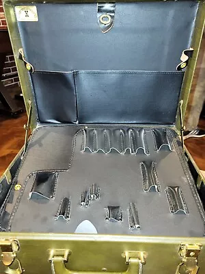 Vintage Hard Fiber Phone Lineman/ Electrician Briefcase. Green. NIB • £85.15