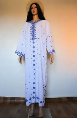 Vintage 70's Moroccan Kaftan Moroccan Dressembroidered Caftan For Wedding • $80