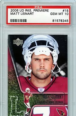 2006 Upper Deck Premier Rooke Matt Leinart  #15 PSA  10 Perfect • $34.95