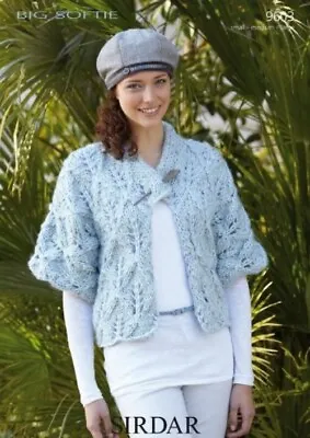 £0.99 • Buy Sirdar Big Softie Knitting Pattern 9603 Jackets Small - Large
