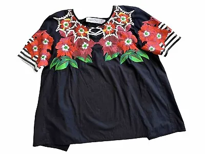 Alice Mccall Bournemouth Belle Embroidered Flower Top Blouse Size 8 • $60