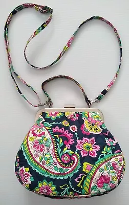 Vera Bradley Petal Paisley Mini Frame Clasp Crossbody Handbag Purse Bag  • $24.86