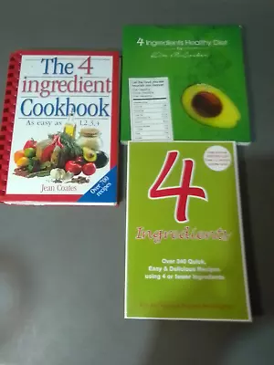 4 Ingredients Cookbooks X3. Healthy Diet. Easy Cooking. Over 700 Recipes • $26