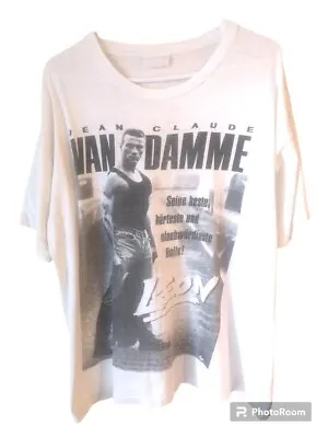 Vintage Early 90's Jean Claude Van Damme Leon Euro Movie Promo T Shirt • £149.92