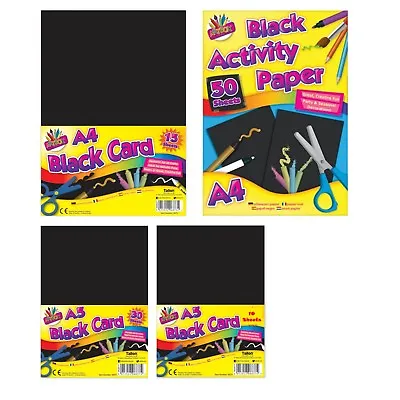 £3.29 • Buy Black Card Paper A4 A5  Art Craft Collage Office Use 10  15  30  50 Sheets