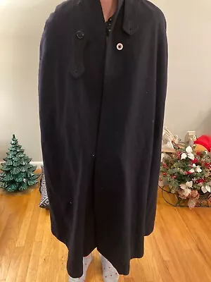 Vintage 1940’s Nurses Cape Navy Red Wool Hospital Clothing Co Somerset NJ • $89.50