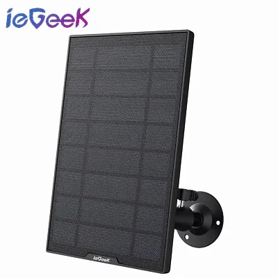 IeGeek Solar Panel With 3 Meters Cable For Battery Powered Security Cameras • £15.83