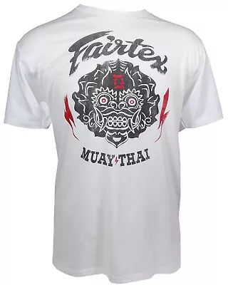 Fairtex Mens Women Kids Shirt Muay Thai MMA Khon T-Shirt White (Medium) • $22