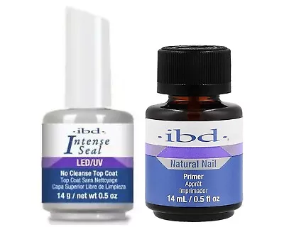 IBD LED/UV Intense Seal 0.5oz & Natural Nail Primer 0.5 Oz Combo • $18.40