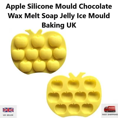 Apple Silicone Mould Chocolate Wax Melt Soap Jelly Ice Mould Baking UK • £3.45