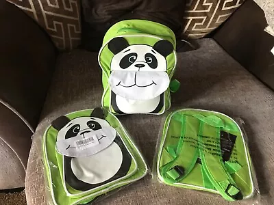 Kids School Children’s Animal Panda Rucksack Back Pack Bag • £6