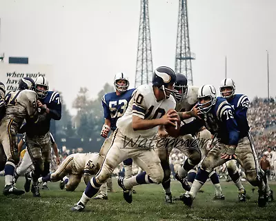 1966 NFL Minnesota Vikings QB Fran Tarkenton Game Action Color 8 X 10 Photo  • $5.99