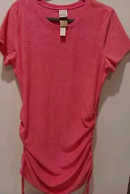 Victorias Secret PINK Ruched Sides Short Sleeve Dress Sz XL • $18.90