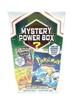 $49.95 • Buy Pokemon Mystery Power Box Holiday Edition VINTAGE / CHASE Packs 1:5 + Free Bonus