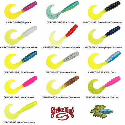 Strike King Panfish Mr Crappie Curly Tail Grub MRCG2 Any 13 Color Fishing Lures • $6.99